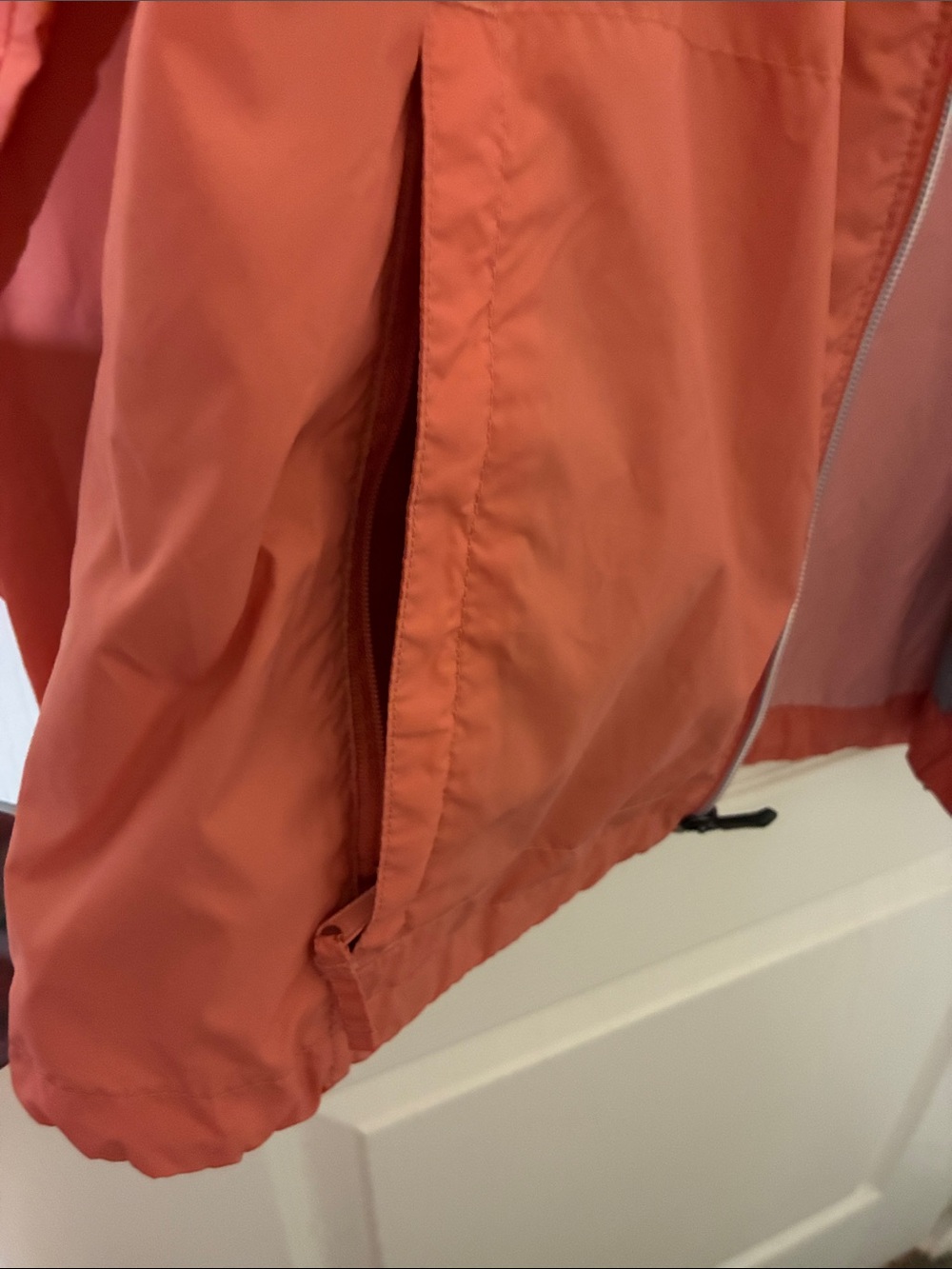 Columbia coral pink windbreaker/rain coat. - Picture 6 of 7